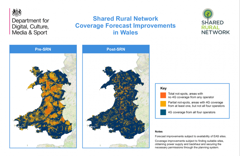 Shared Rural Network Wales map